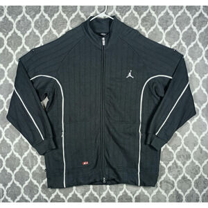 Jordan Jacket Men 2XL Black Full Zip Track Mock Neck Jumpman Logo Sweater